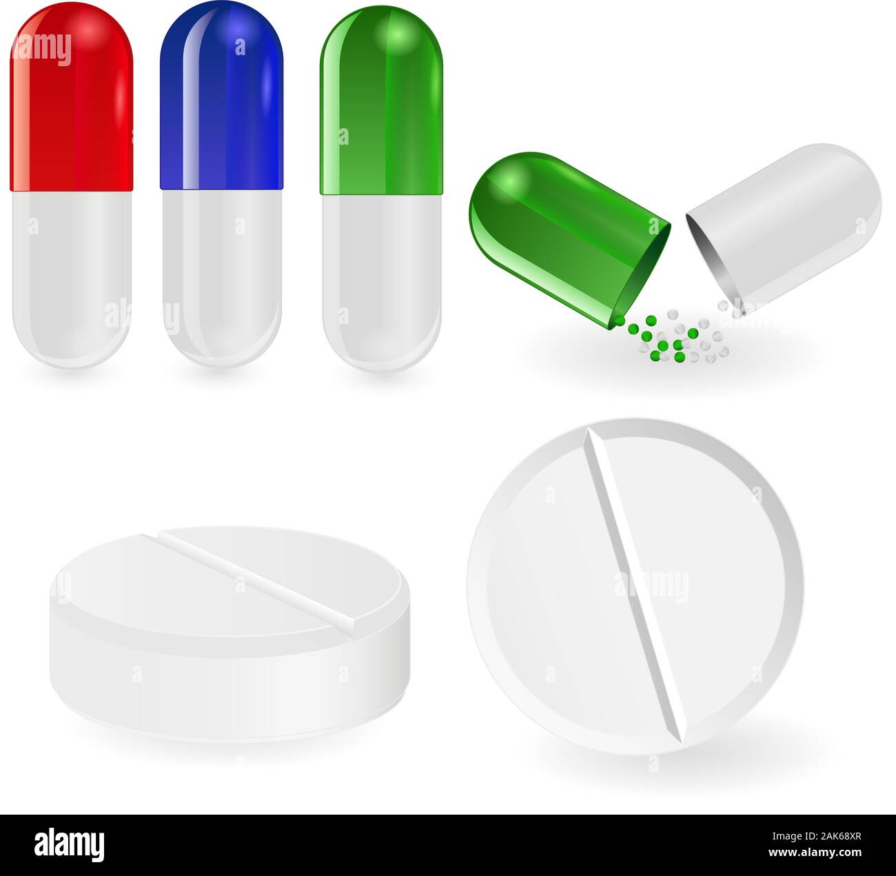 Pills. Medical treatment Stock Vector
