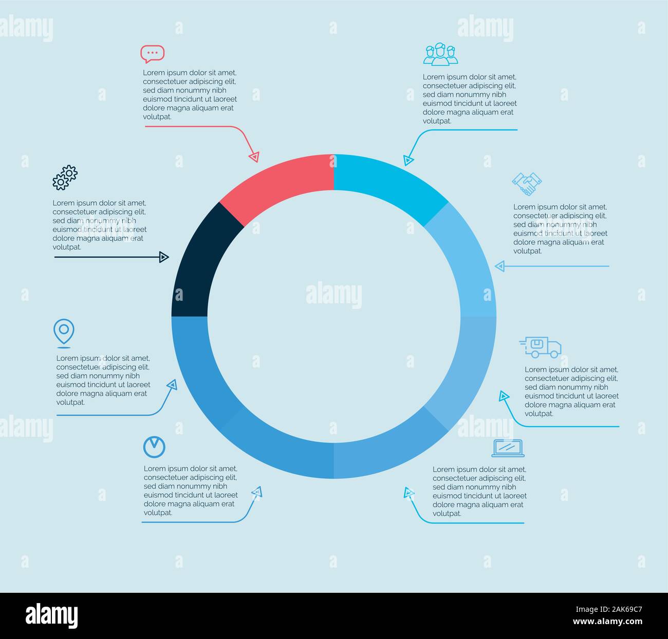 Colorful vector design for workflow layout, diagram, number options, web design, infographics Stock Vector