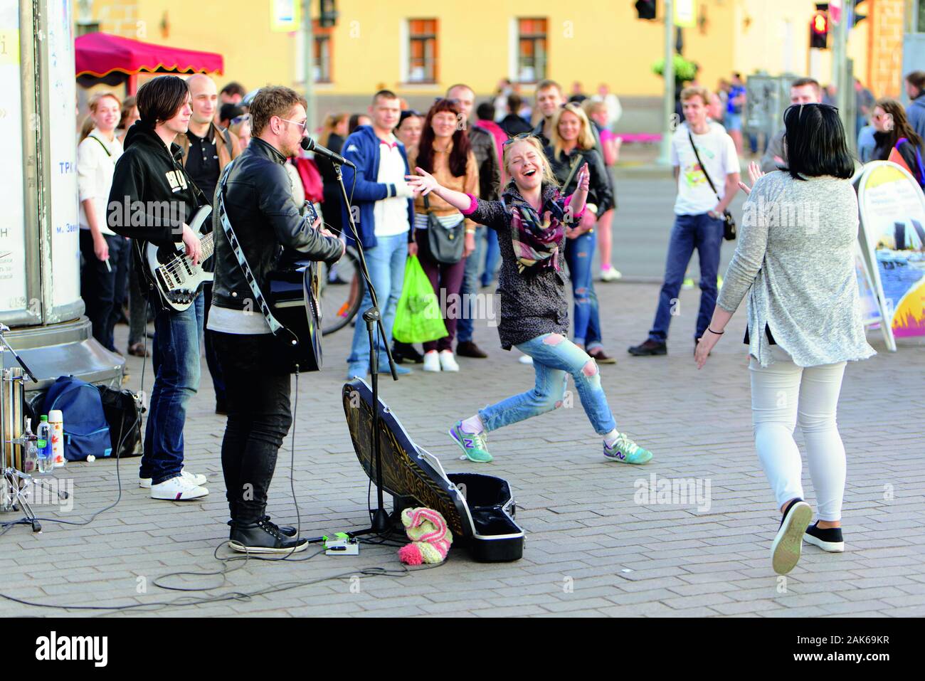 Strassenmusiker, St. Petersburg | usage worldwide Stock Photo