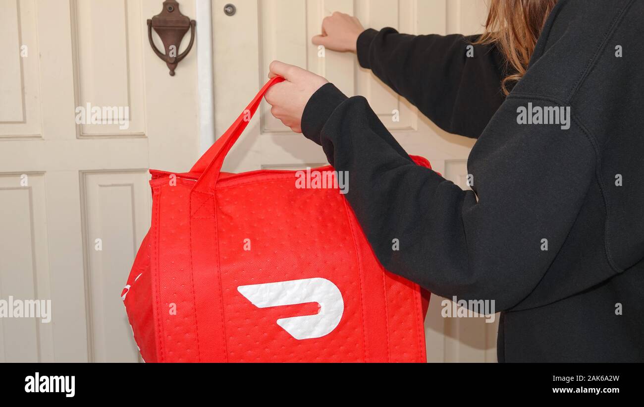 Food Delivery Door Stock Photos Food Delivery Door Stock