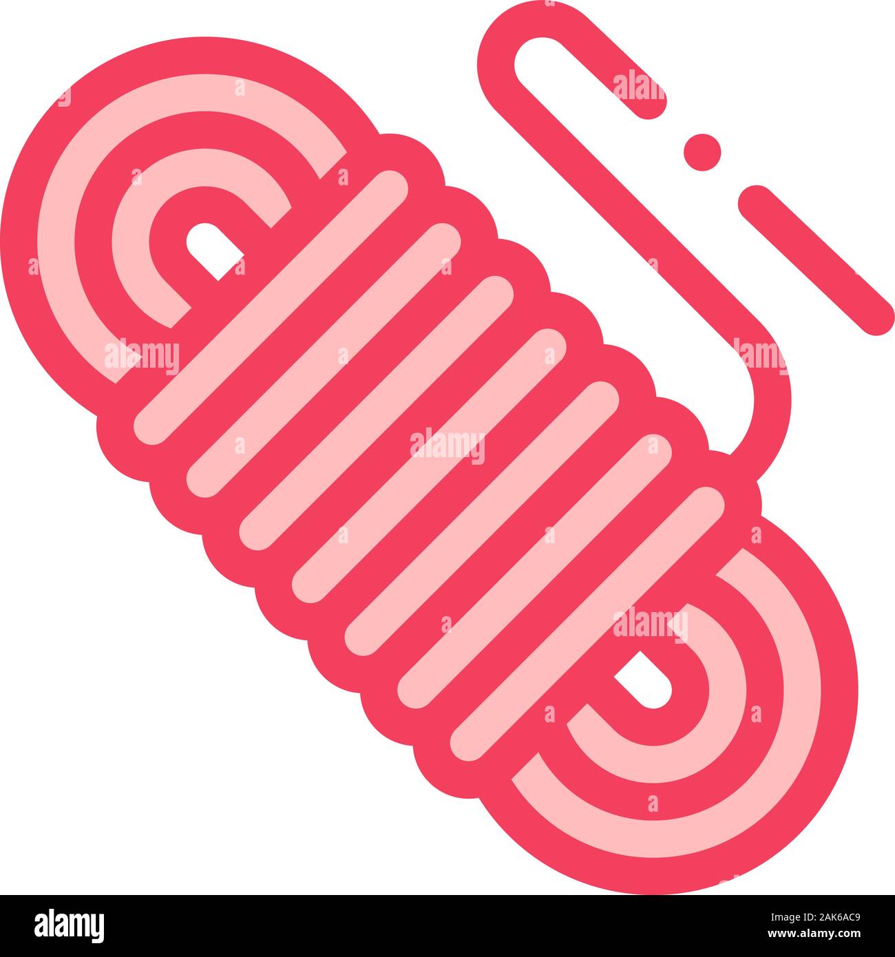 Rope Cable Alpinism Sport Equipment Vector Icon Stock Vector