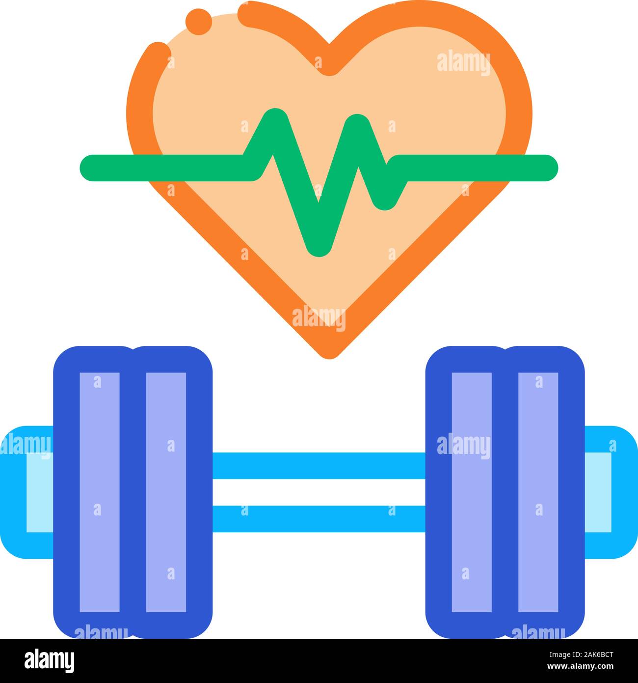 Cardio Training Biohacking Icon Vector Illustration Stock Vector