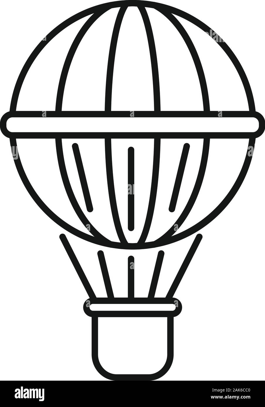 Hot air balloon icon. Outline hot air balloon vector icon for web ...