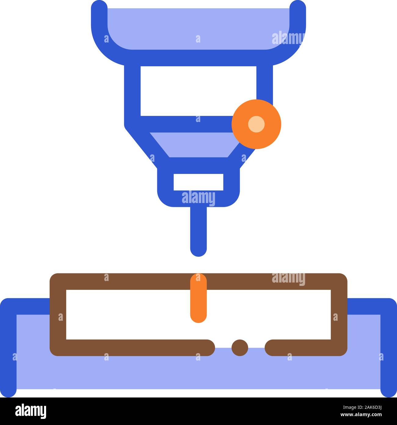 Factory Drilling Metallurgical Icon Vector Illustration Stock Vector