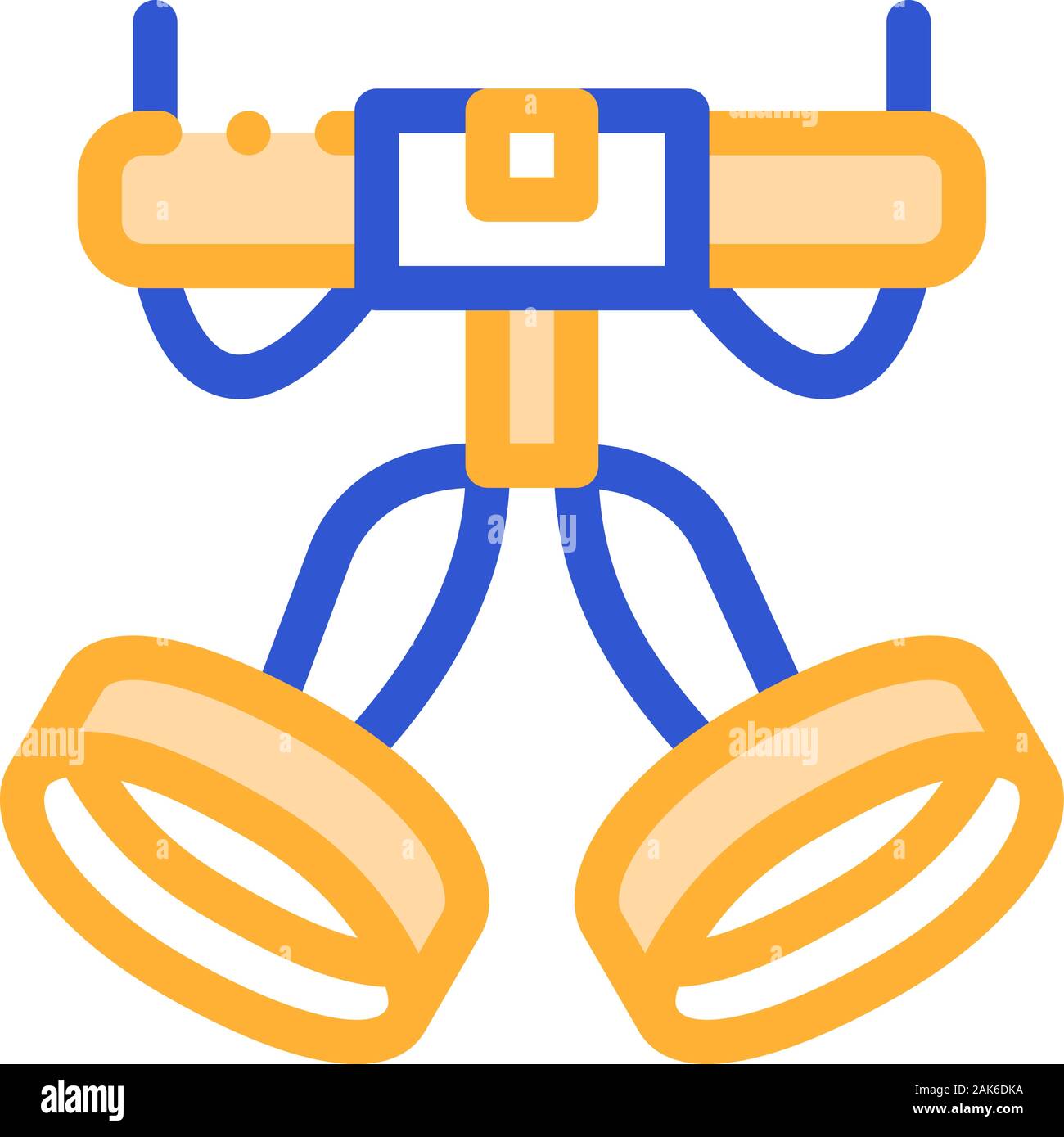 Harness Alpinism Hooking Device Tool Vector Icon Stock Vector