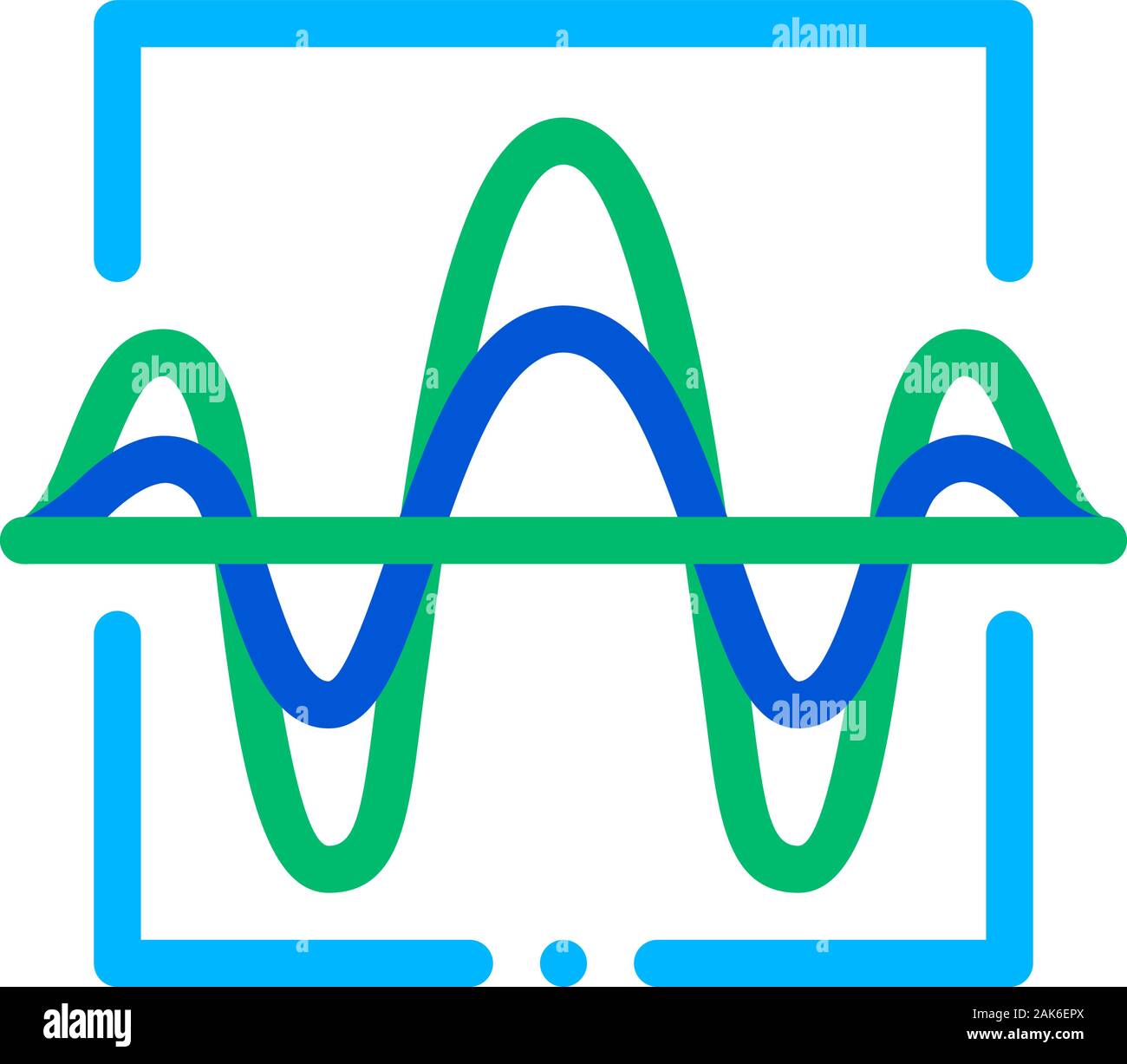 Sound Wave Diagnostics Voice Control Icon Vector Illustration Stock Vector