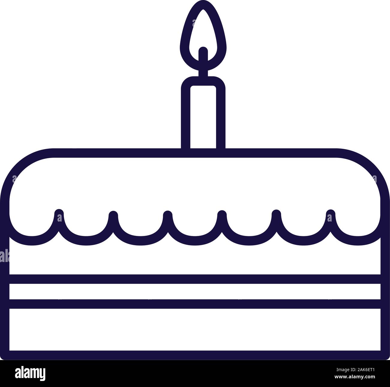 Isolated happy birthday sweet cake vector design Stock Vector Image ...
