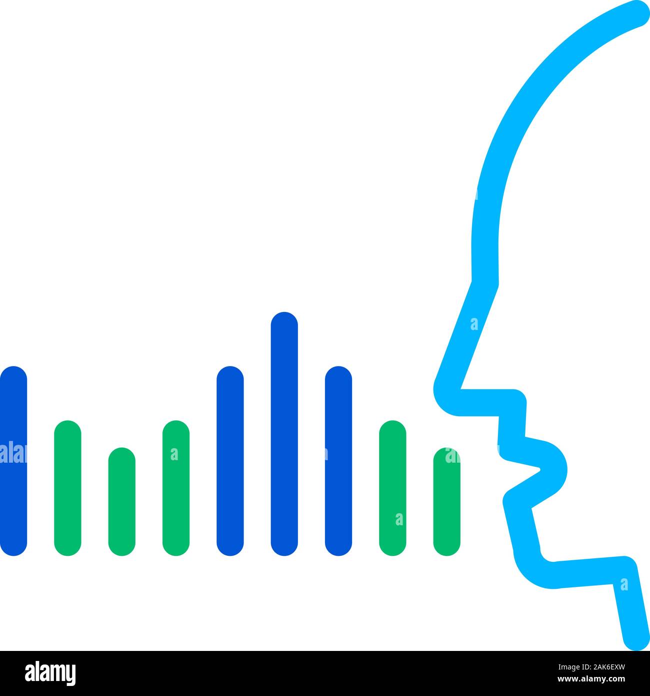Human Voice Diagnostics Control Icon Vector Illustration Stock Vector