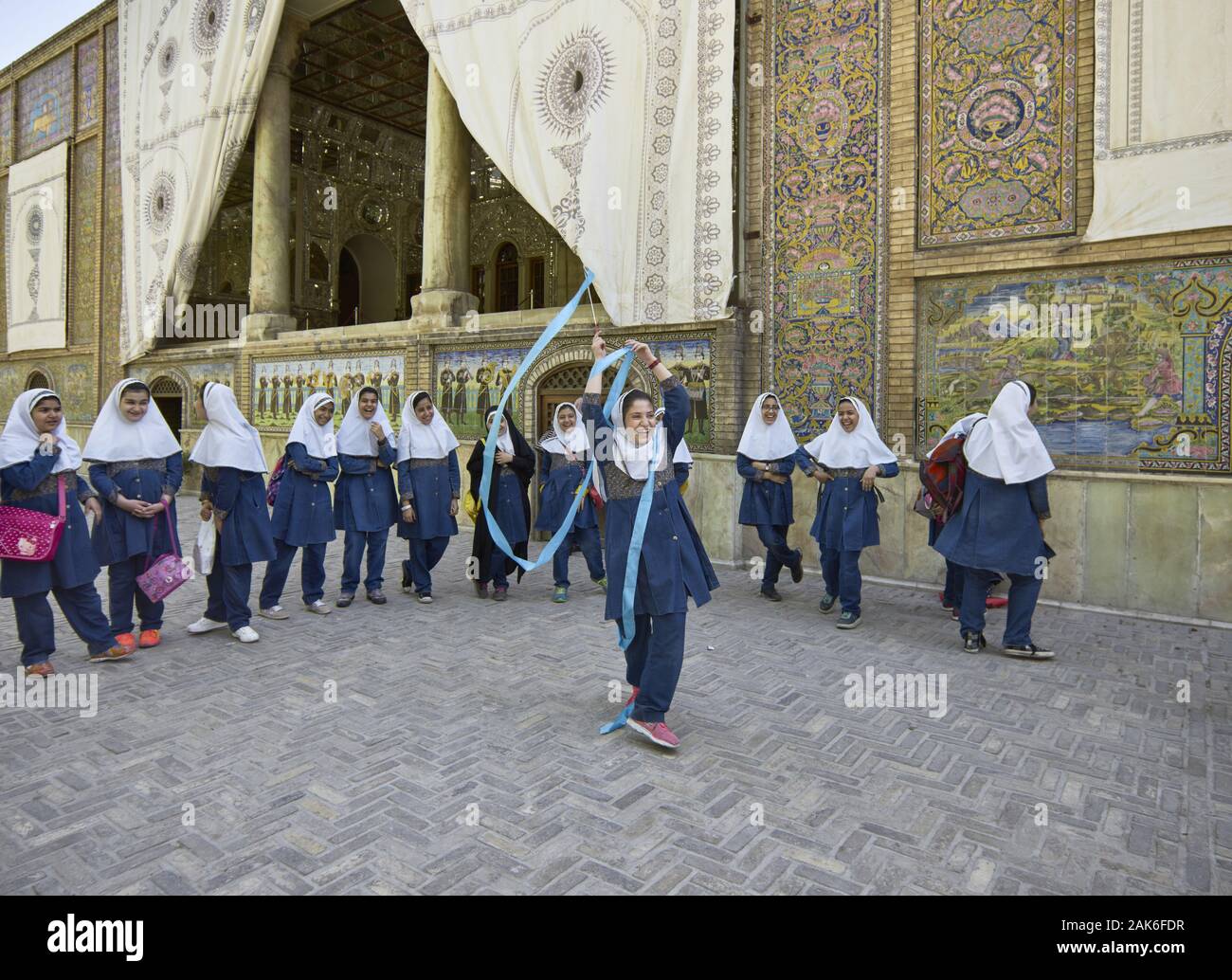 Teheran: Golestan-Palast (Sonnenpalast), einst Regierungspalast der Kadscharen, heute Museum fuer Keramik, Schmuck und Waffen, Iran | usage worldwide Stock Photo