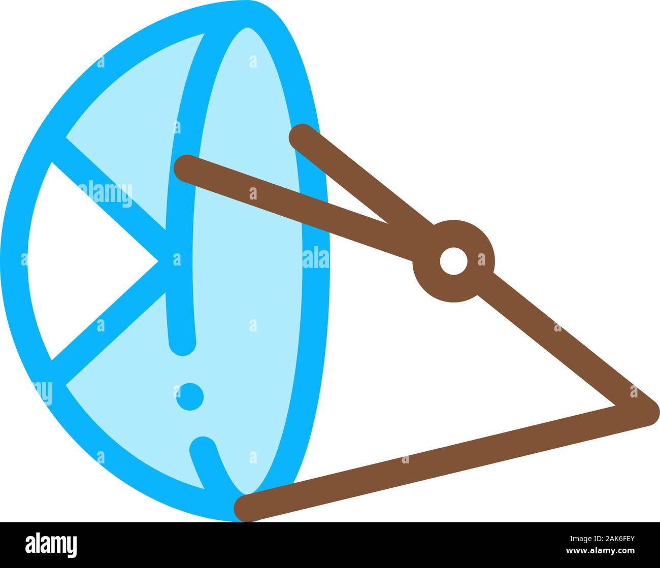 Beach Umbrella Canoeing Icon Vector Illustration Stock Vector