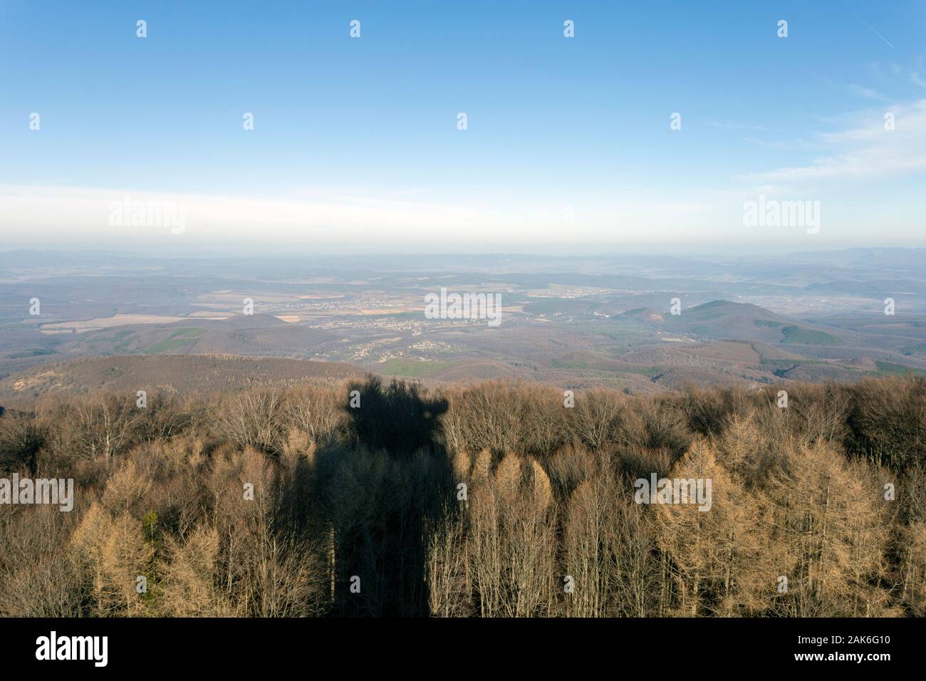 Matra mountains view from the Kekes on a winter day in Hungary Stock Photo  - Alamy
