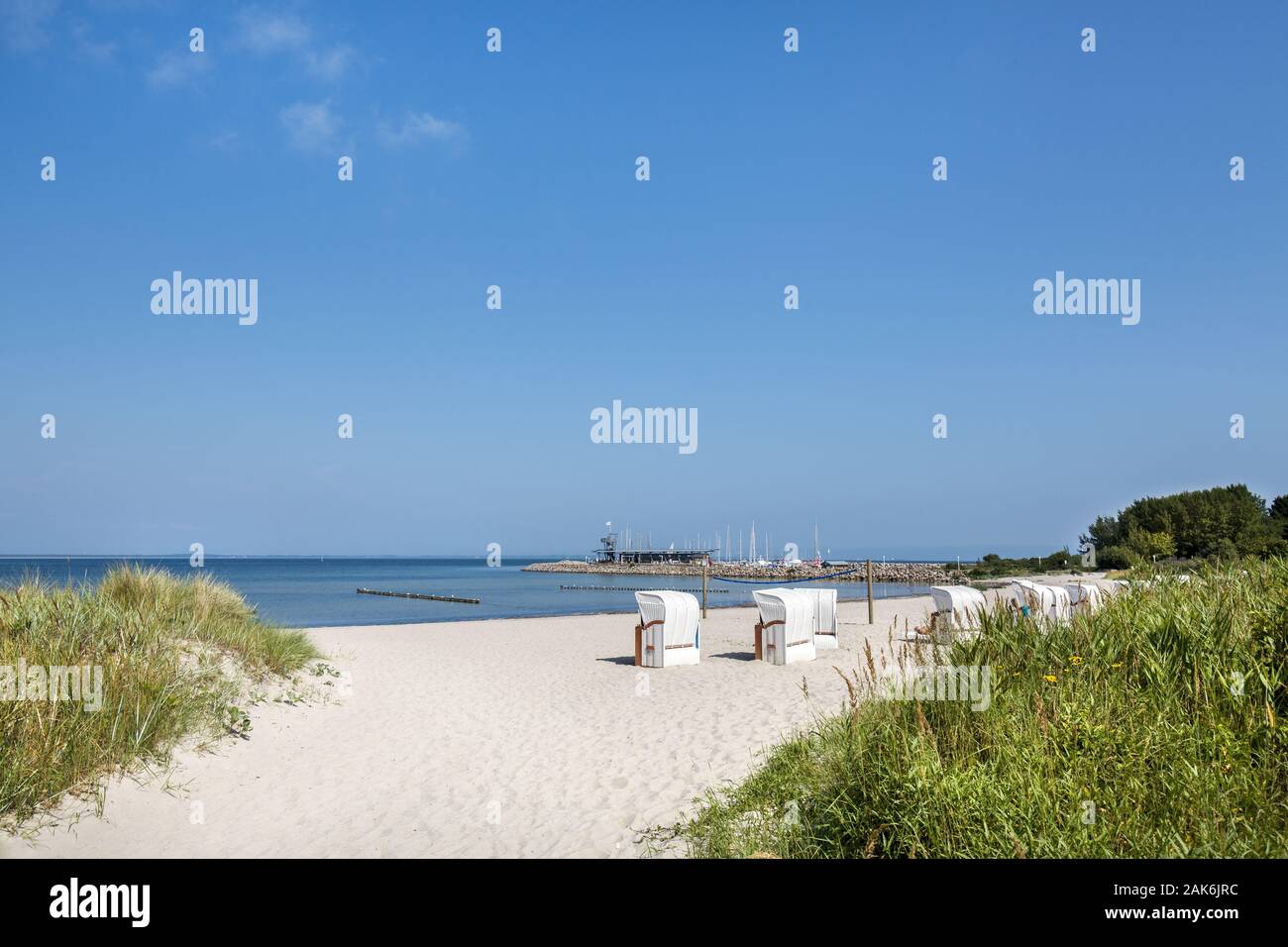 Glowe: Strand am Yachthafen, Ruegen | usage worldwide Stock Photo - Alamy
