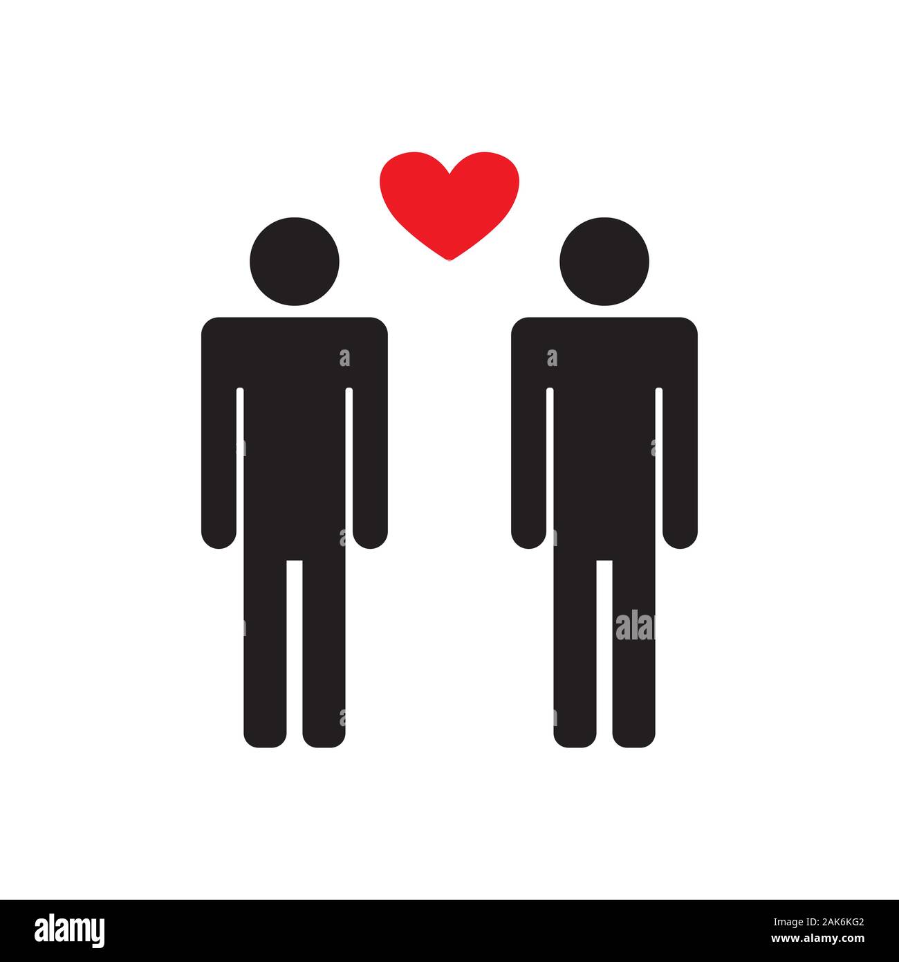 Vector Gay couples family icon in love freedom Stock Vector
