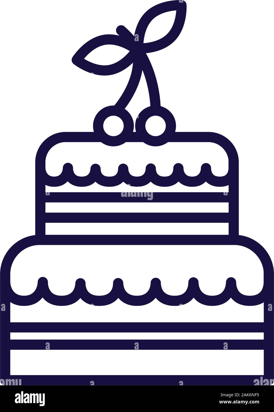Isolated happy birthday sweet cake vector design Stock Vector Image ...