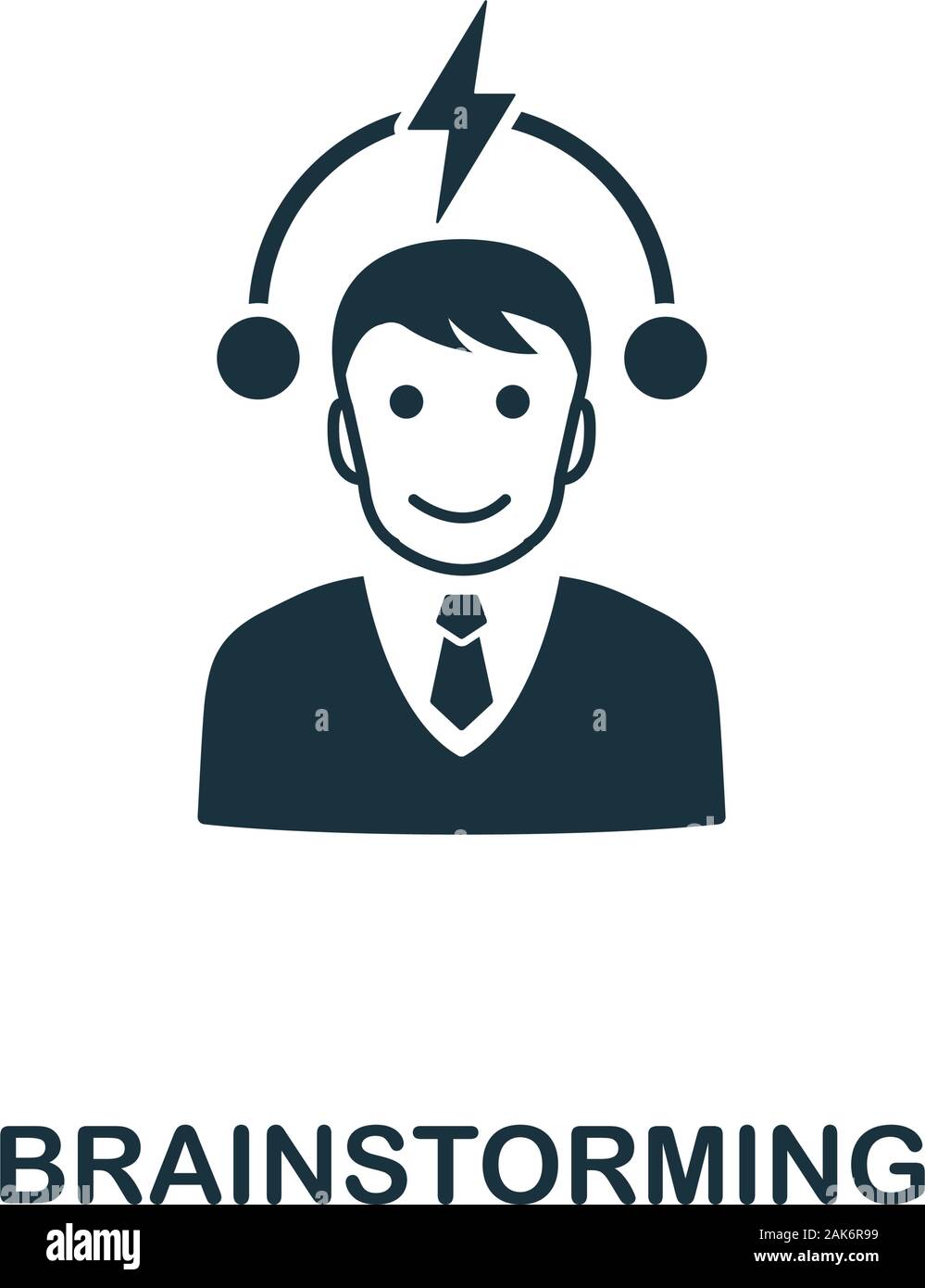 Brainstorming icon. Simple element from design technology collection ...