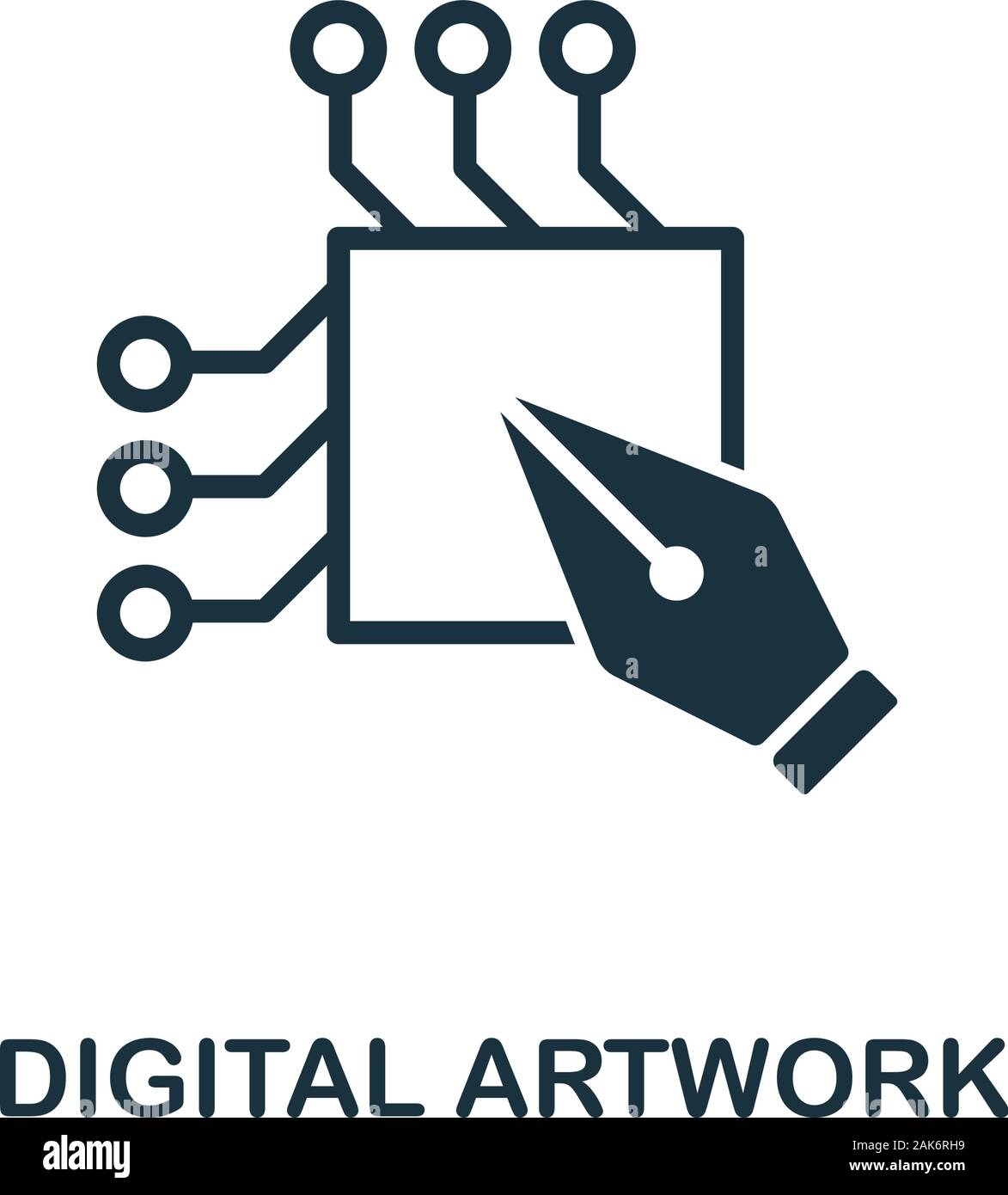 Digital Artwork icon. Simple element from design technology collection. Filled Digital Artwork