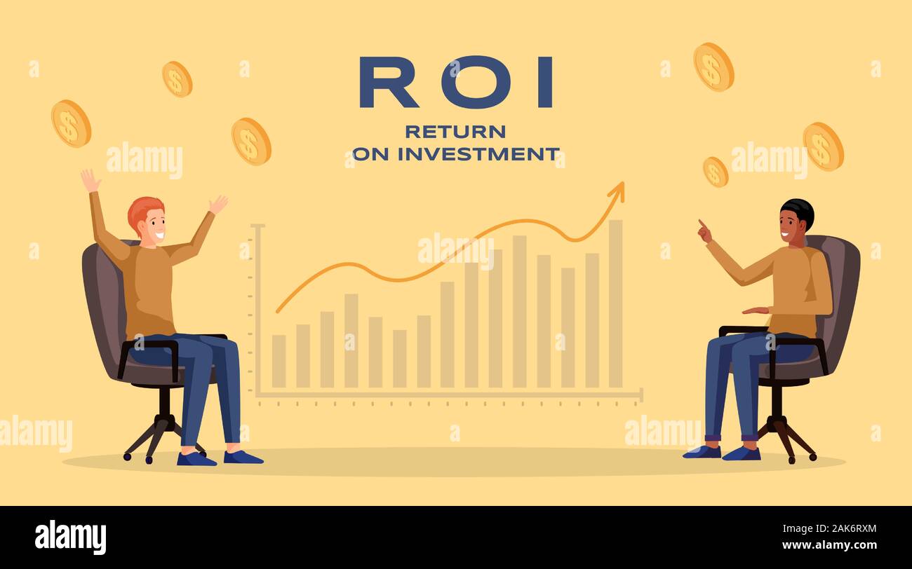 Return On Investment Banner Template Vector Illustration Profit