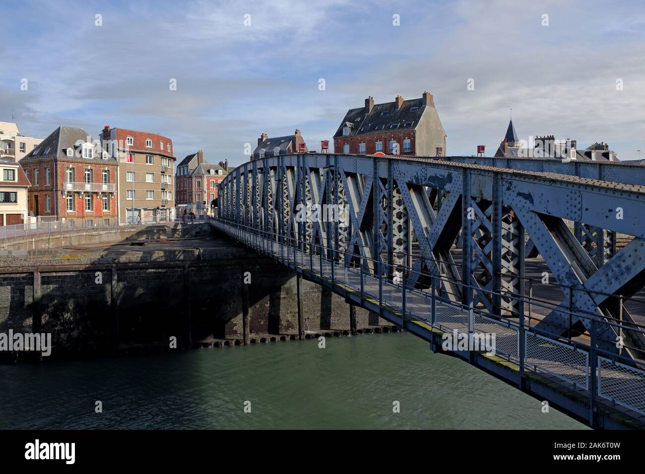 Dieppe: Drehbruecke Pont Colbert, Normandie | usage worldwide Stock Photo