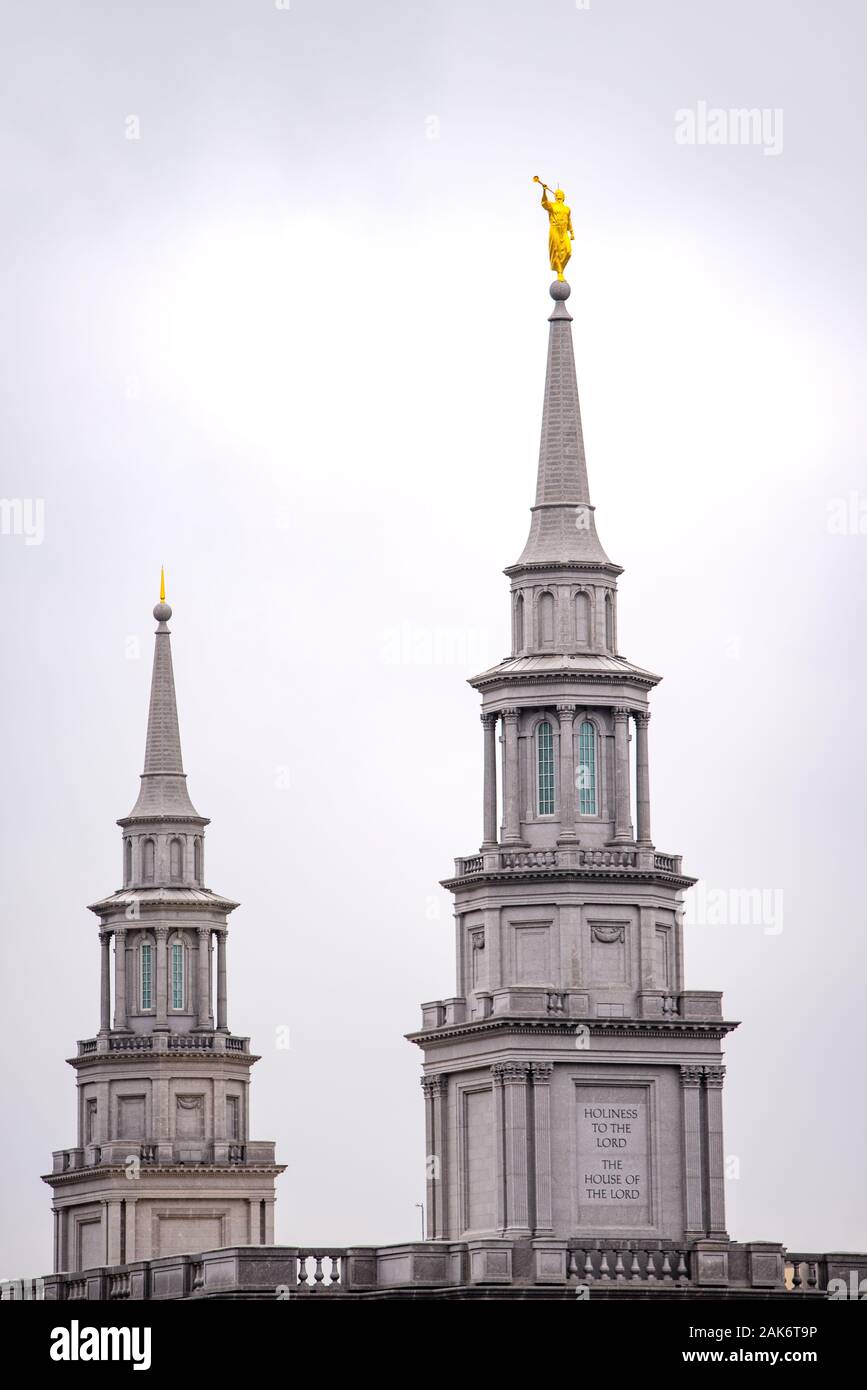 Mormon Temple in Logan Square, Philadelphia. Stock Photo