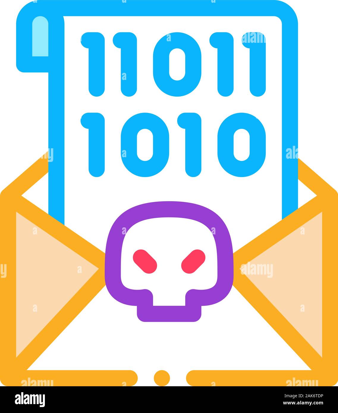 Binary Code Icon Vector Outline Illustration Stock Vector Image & Art ...