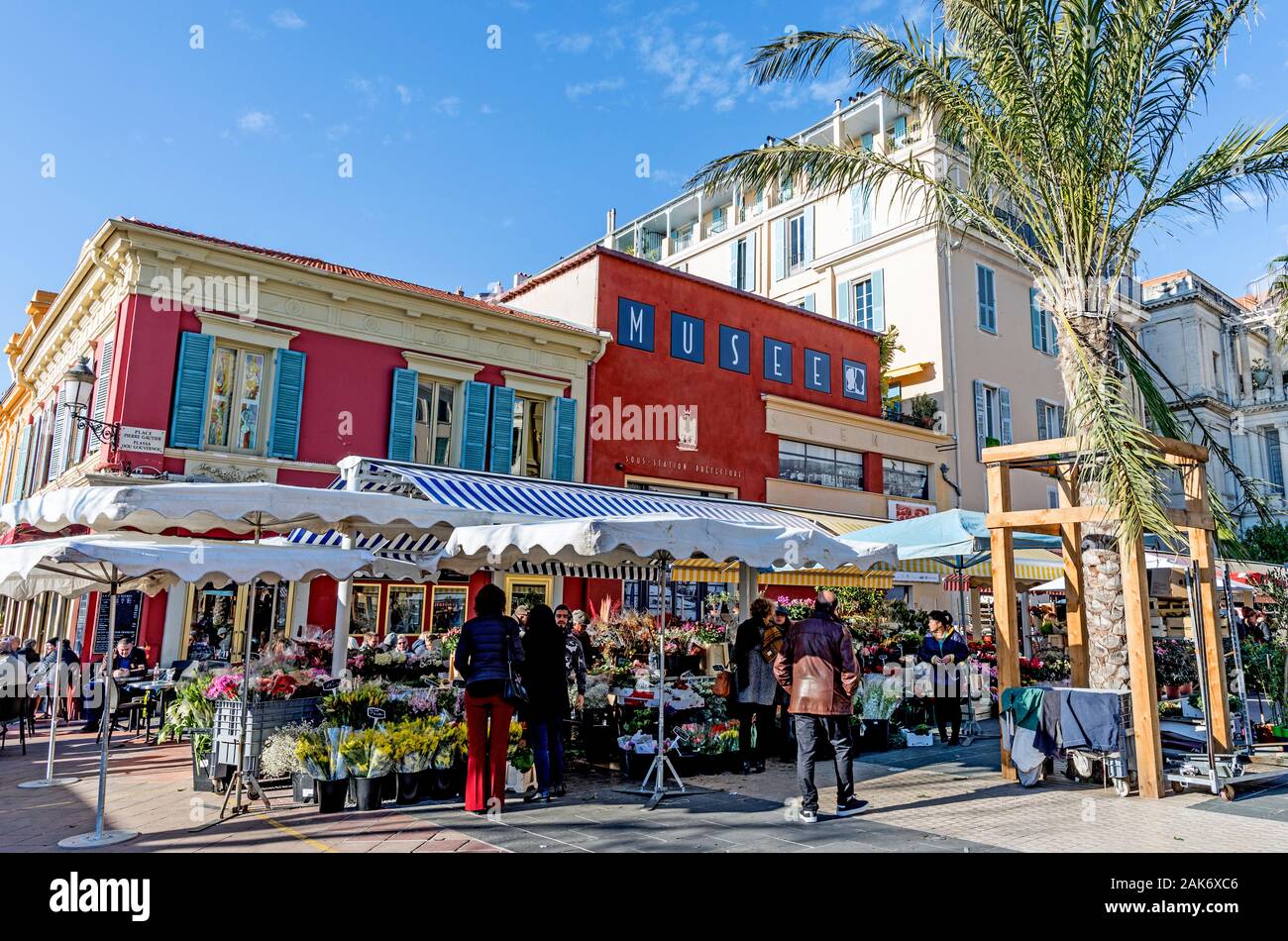 Street Cafe In Nice France Stock Photo - Alamy