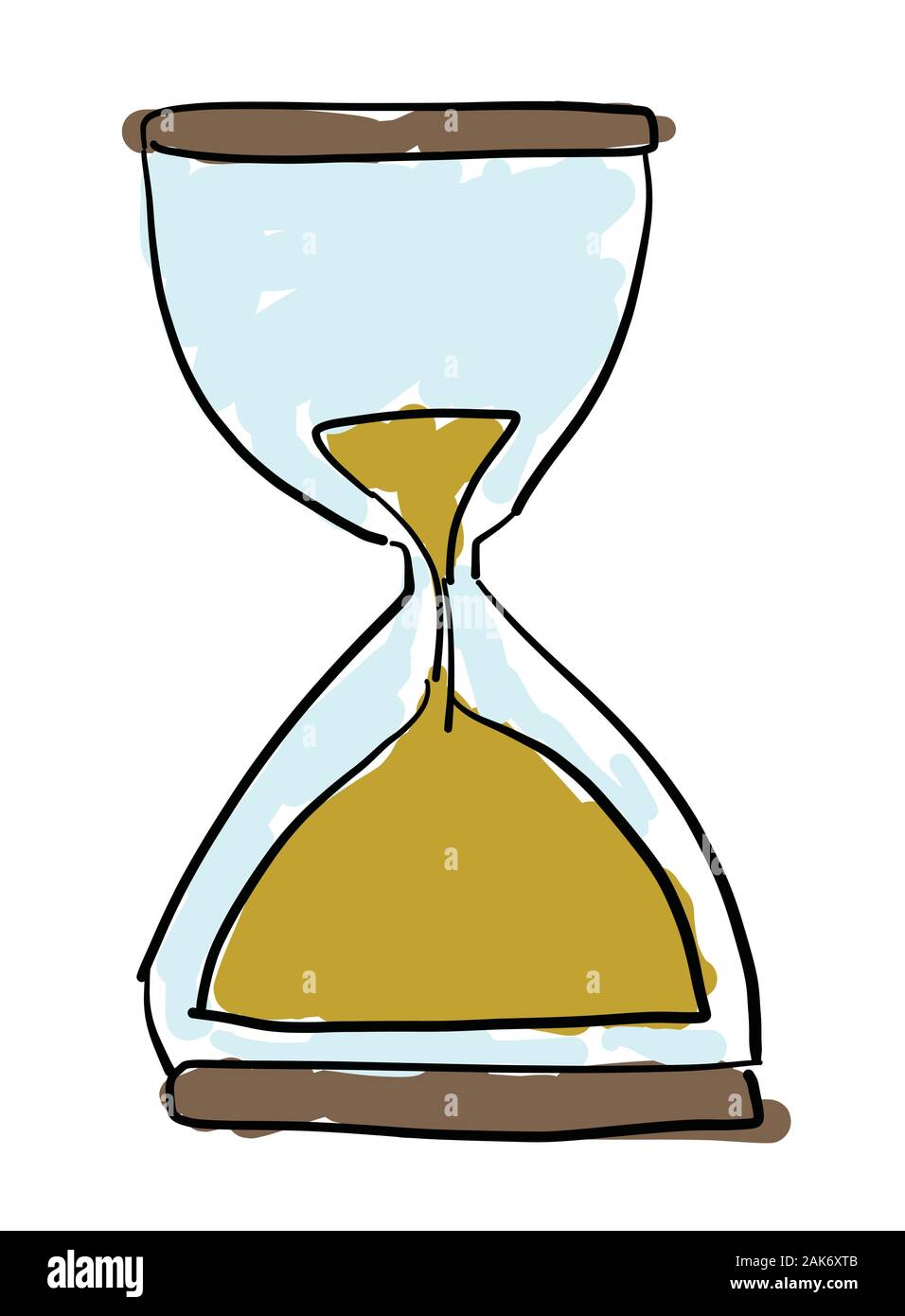 Freehand retro cartoon sand timer hi-res stock photography and images -  Alamy