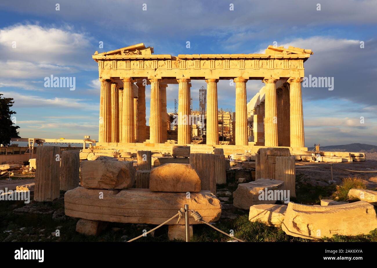 Parthenon temple on day. Acropolis in Athens, Greece Stock Photo