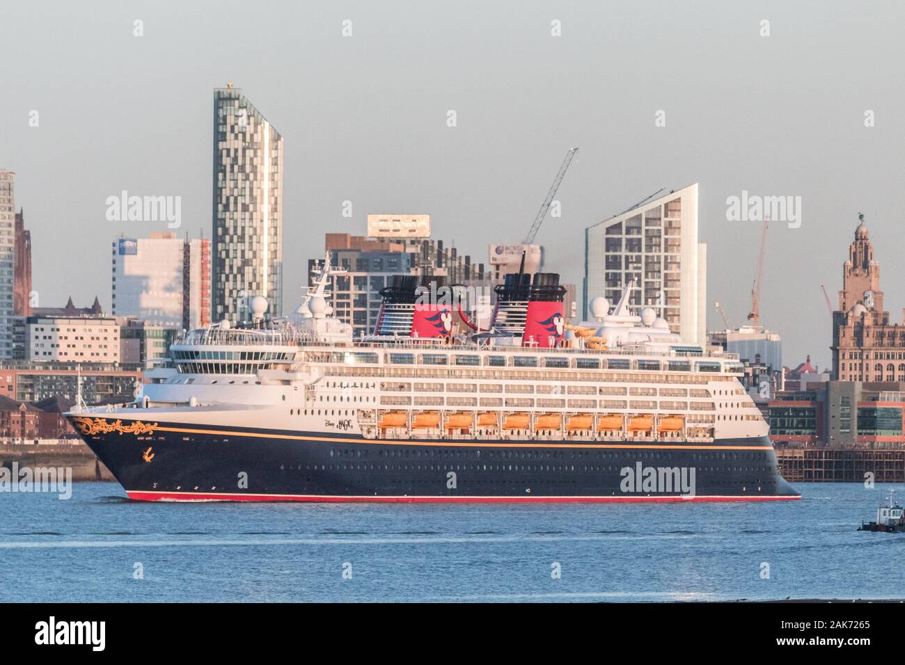 Disney Magic Cruise Ship leaving Liverpool Stock Photo Alamy