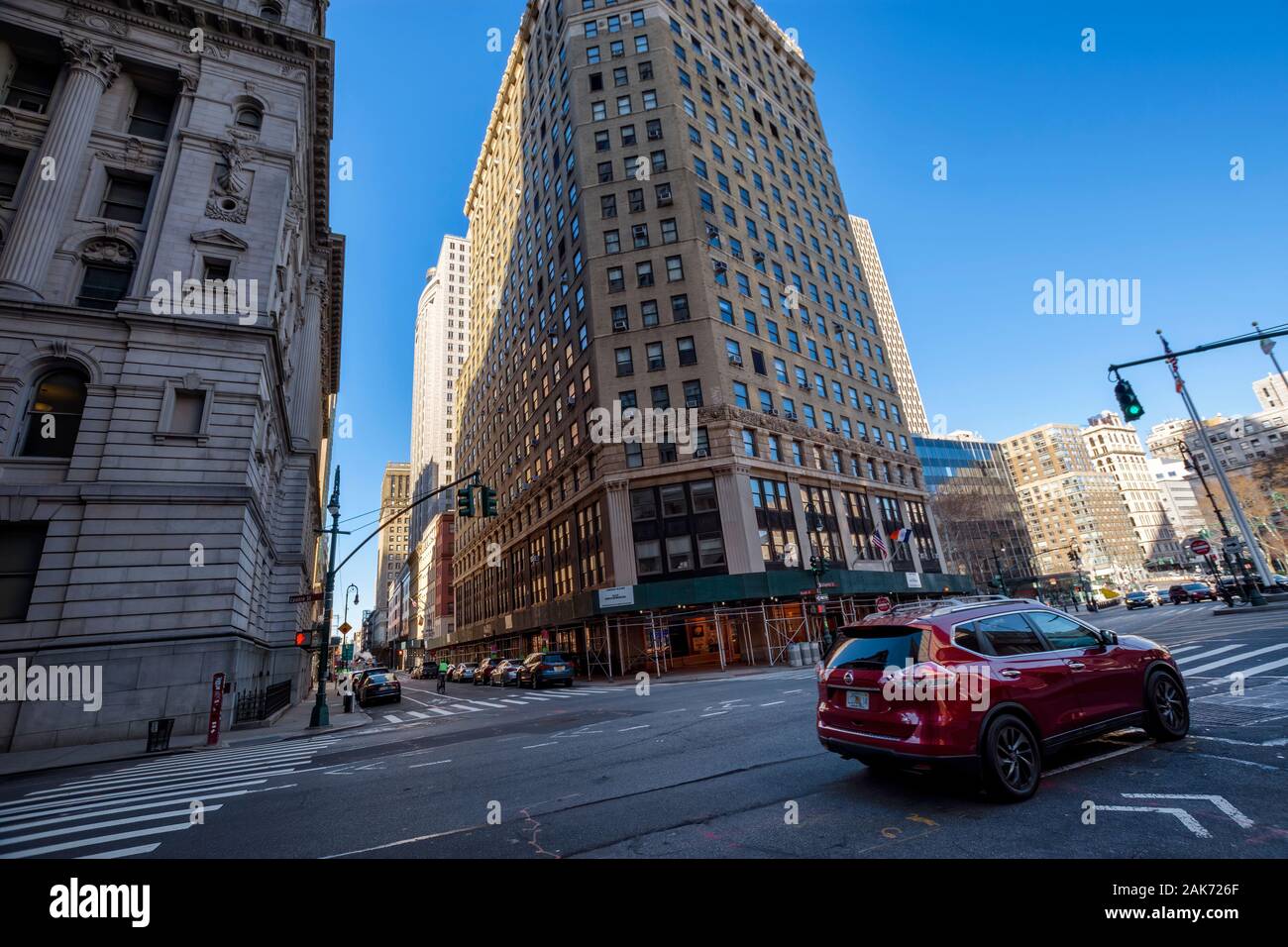 Manhattan, New York, NY, USA - November 30, 2019. Lafayette Street, major street in New York City's Lower Manhattan . Stock Photo