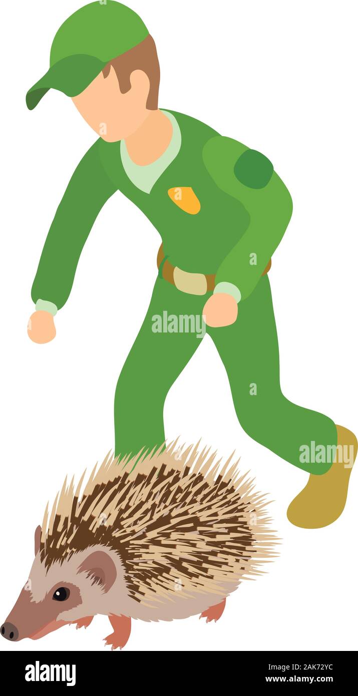 Animal rescue icon, isometric style Stock Vector