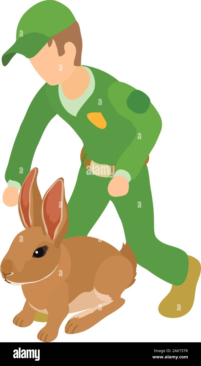 Animals welfare icon, isometric style Stock Vector