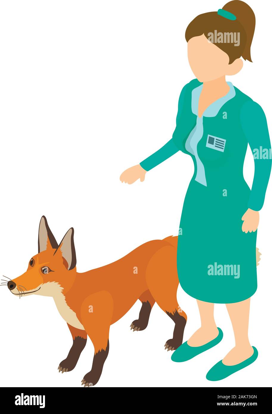 Treatment animal icon, isometric style Stock Vector