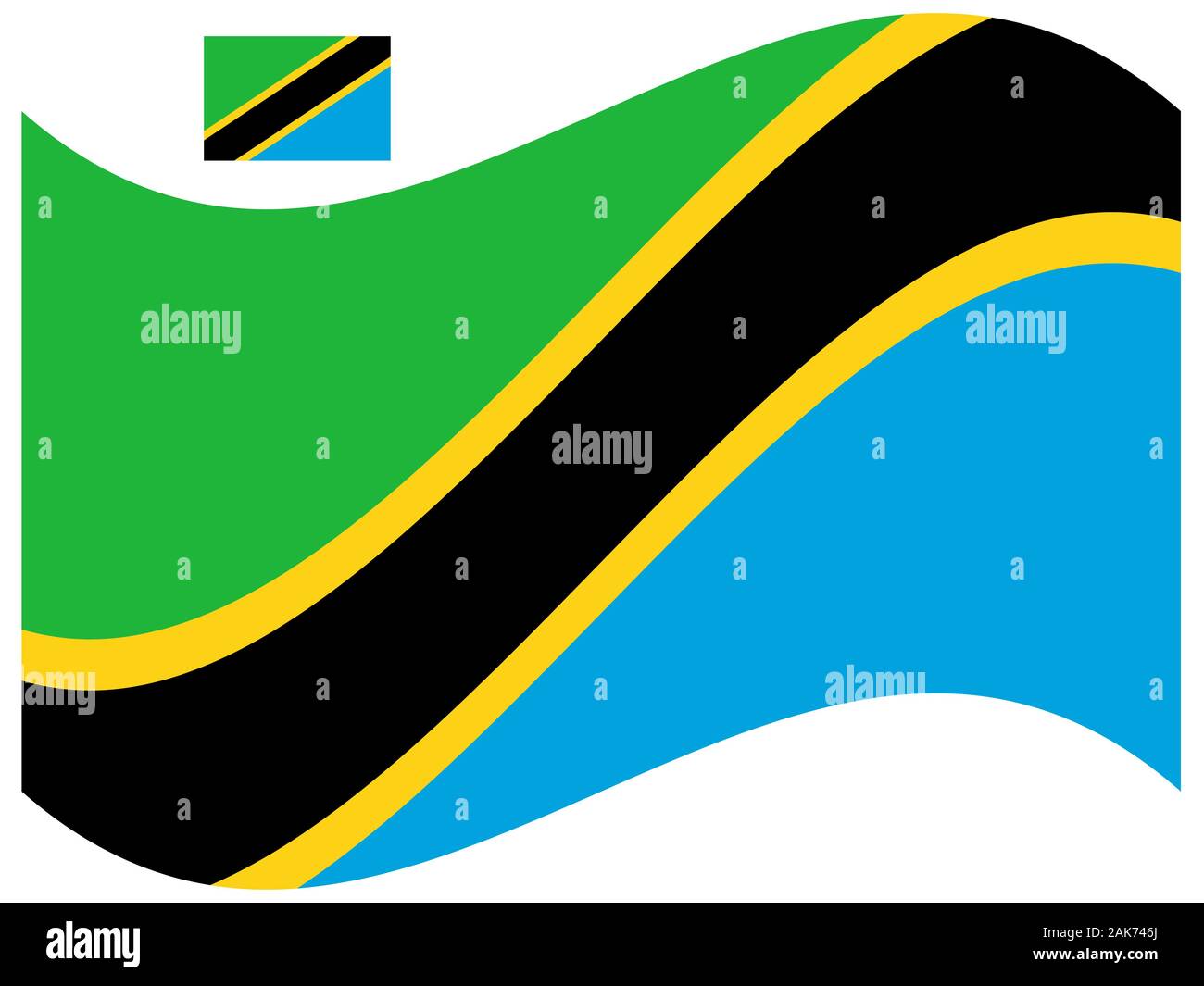 Wave Tanzania Flag Vector illustration eps 10 Stock Vector Image & Art ...