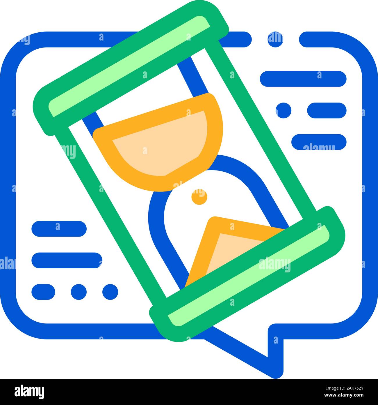 Lengthy Negotiations Icon Vector Outline Illustration Stock Vector