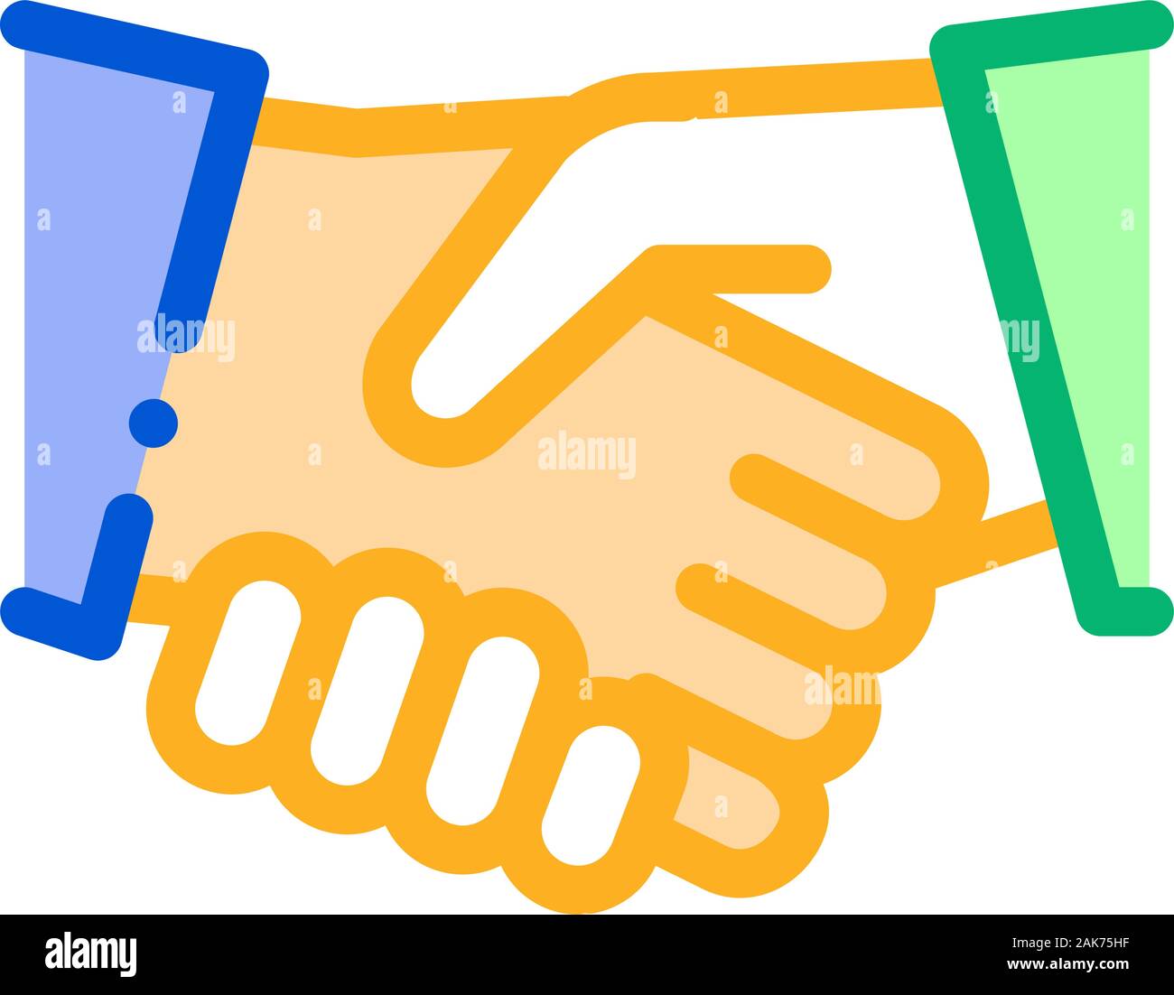 Handshake Icon Vector Outline Illustration Stock Vector Image & Art - Alamy