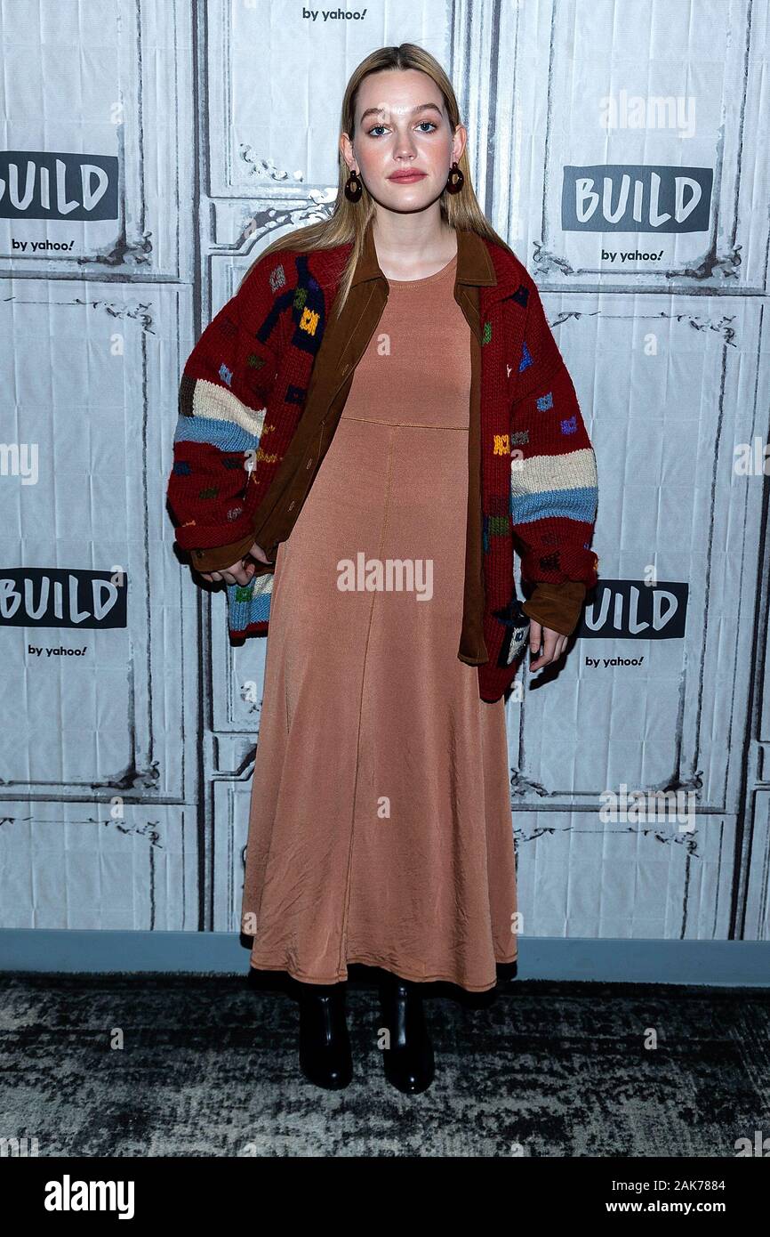New York, NY, USA. 7 January, 2020. Victoria Pedretti visits the BUILD