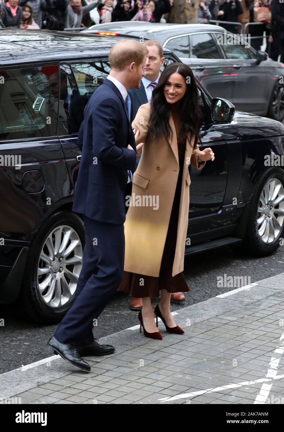 London, UK. 7th Jan 2020. Prince Harry (Duke of Sussex) and Meghan Markle (Duchess of Sussex) visit Canada House, London, UK, on January 7, 2020. Credit: Paul Marriott/Alamy Live News Stock Photo