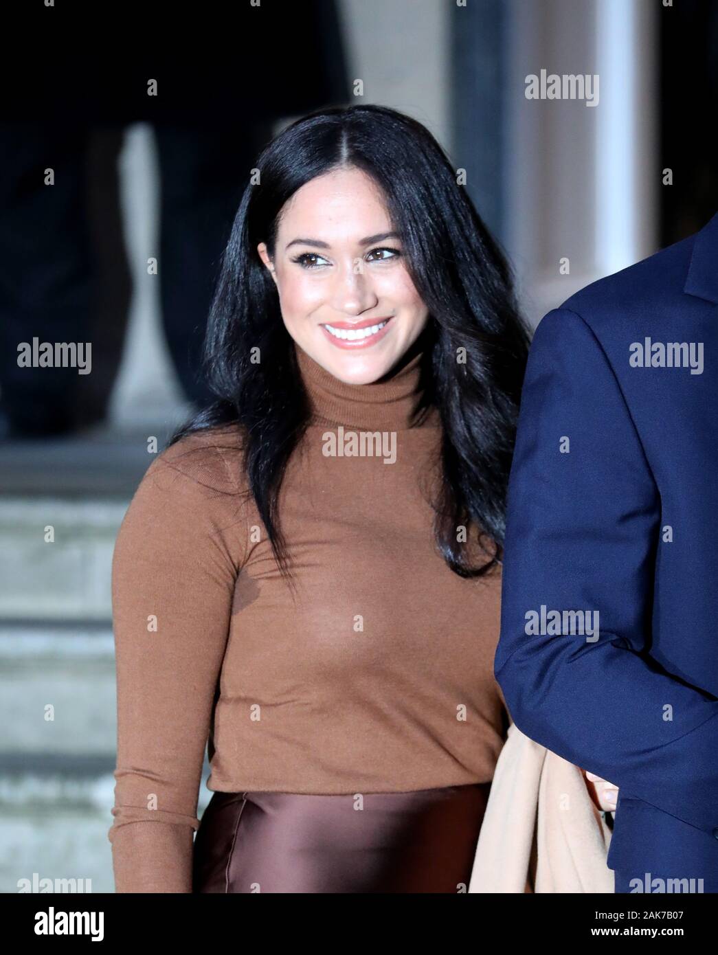 London, UK. 7th Jan 2020. Prince Harry (Duke of Sussex) and Meghan