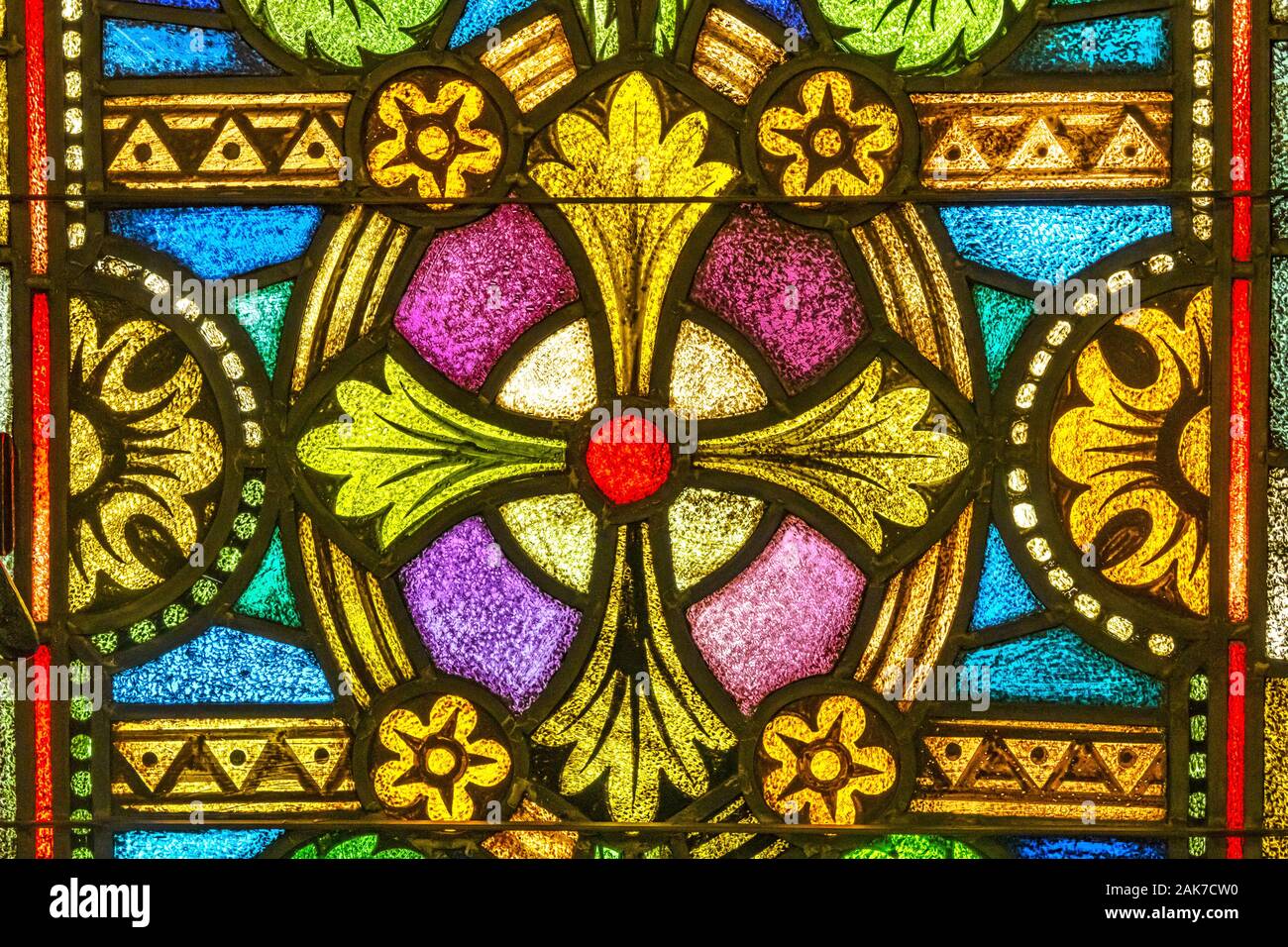 Symbol Patterns Stained Glass Saint Mary S Catholic Church San Antonio Texas Built In 1857 Stock Photo Alamy