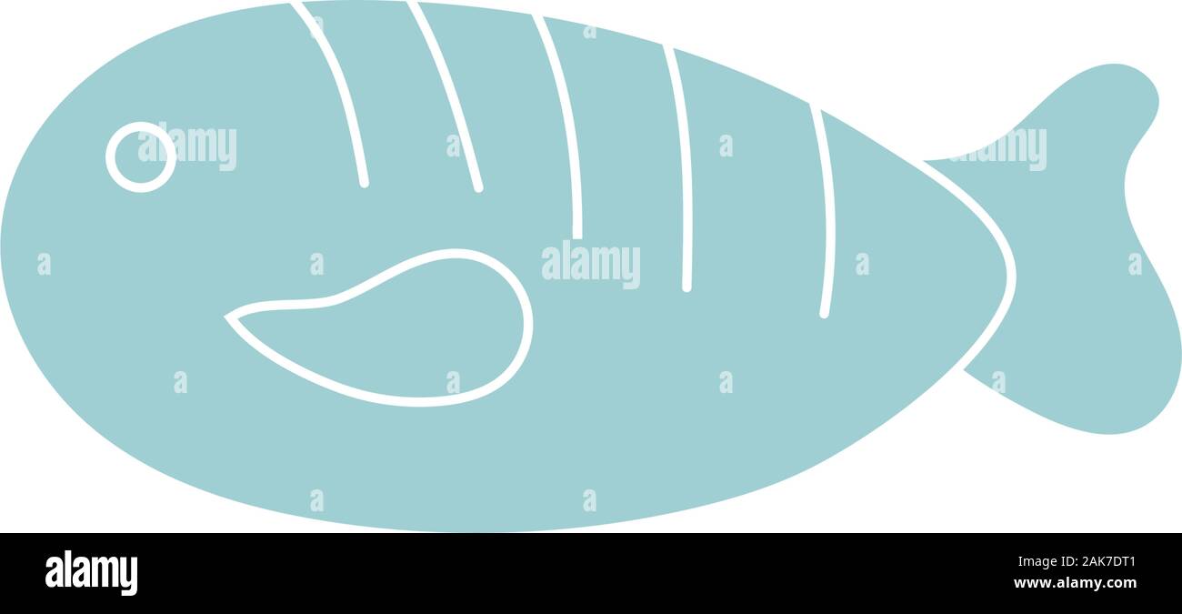 cute fish sea life animal isolated icon Stock Vector Image & Art - Alamy