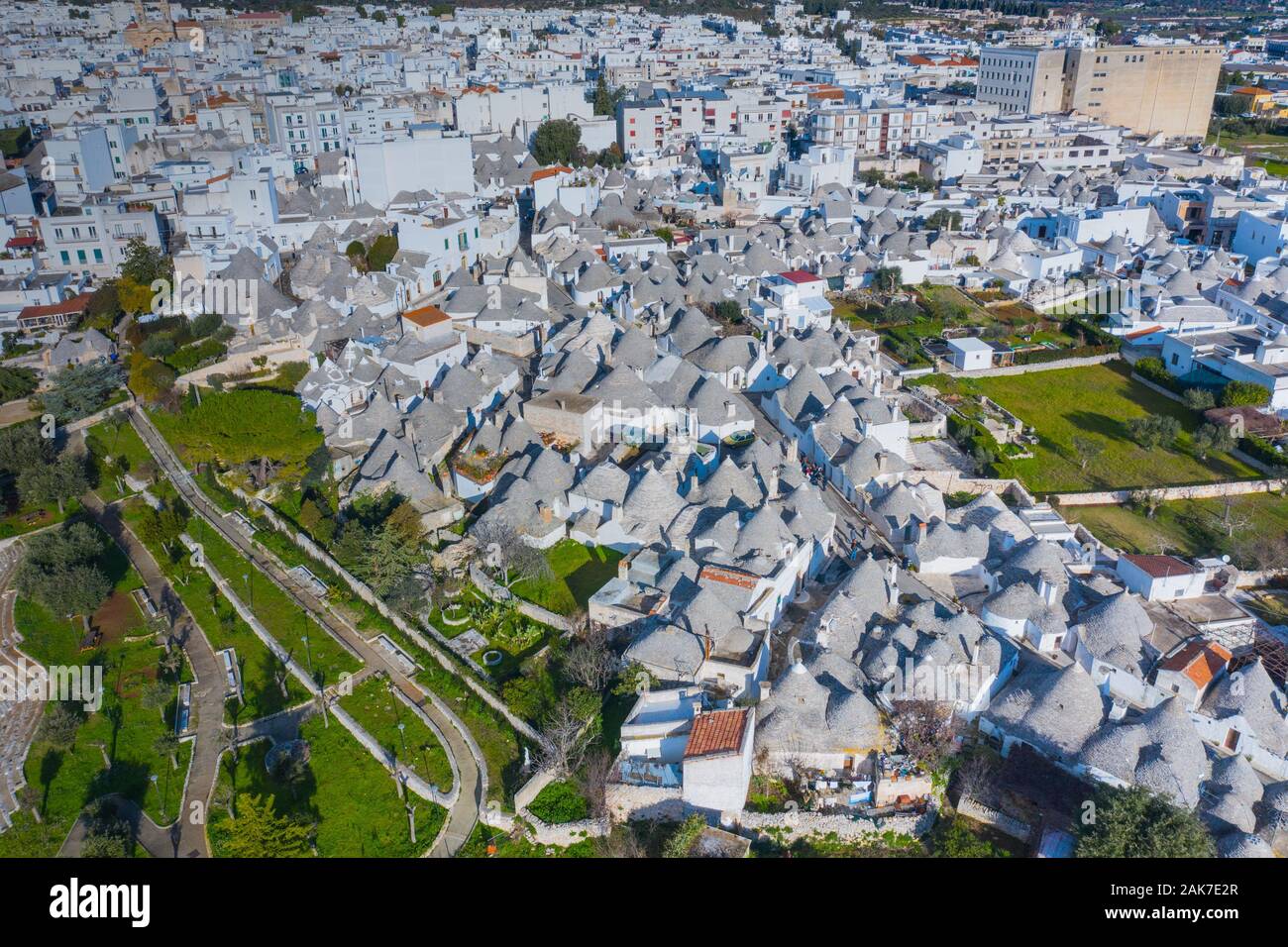 World Heritage Site Trulli houses, Alberobello, Valle d'Itria, Puglia, Italy Stock Photo