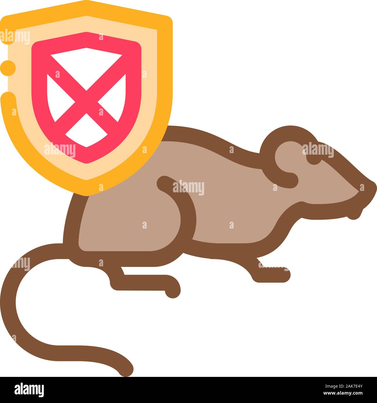 Rat Ban Icon Vector Outline Illustration Stock Vector