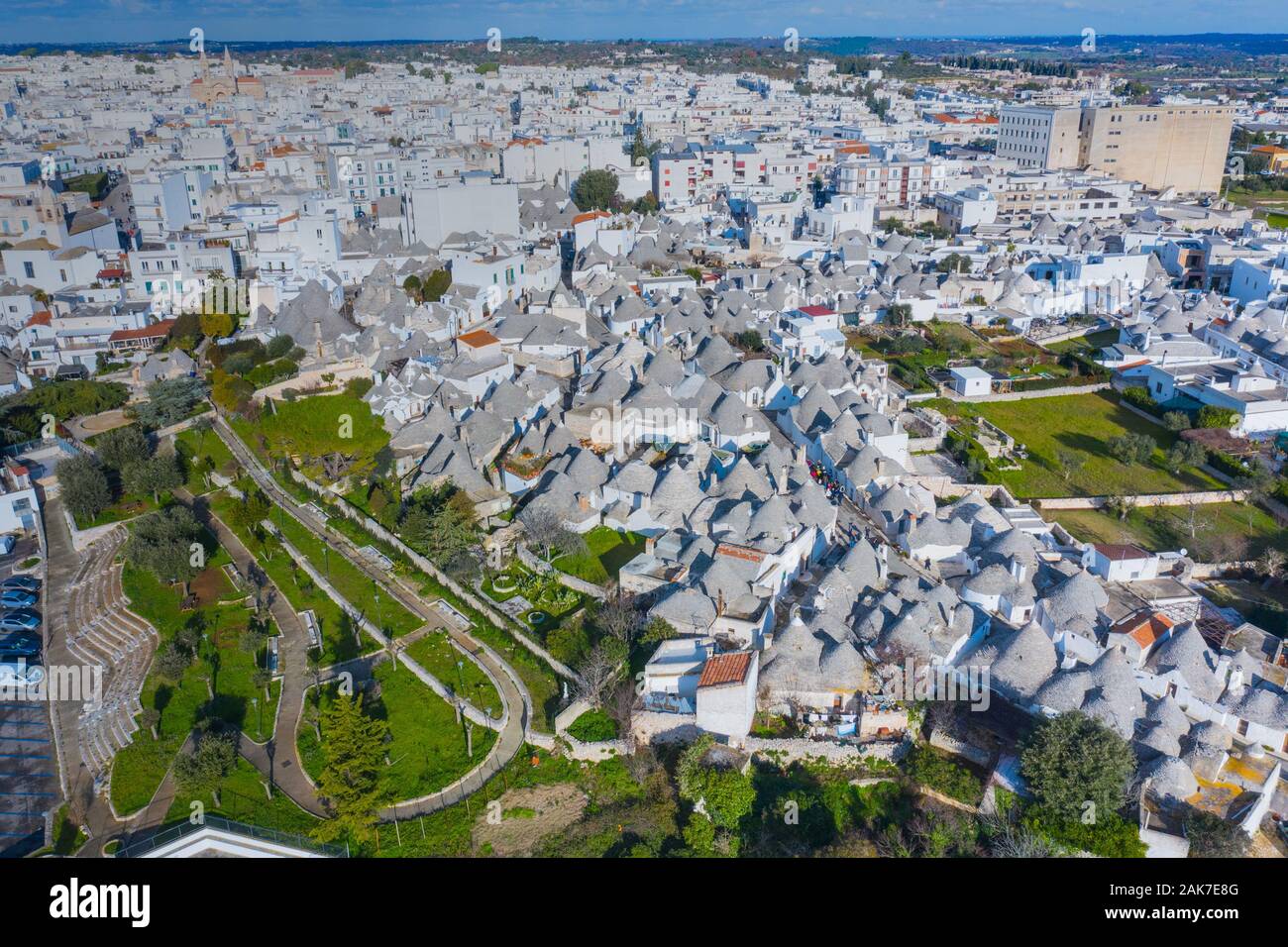 World Heritage Site Trulli houses, Alberobello, Valle d'Itria, Puglia, Italy Stock Photo