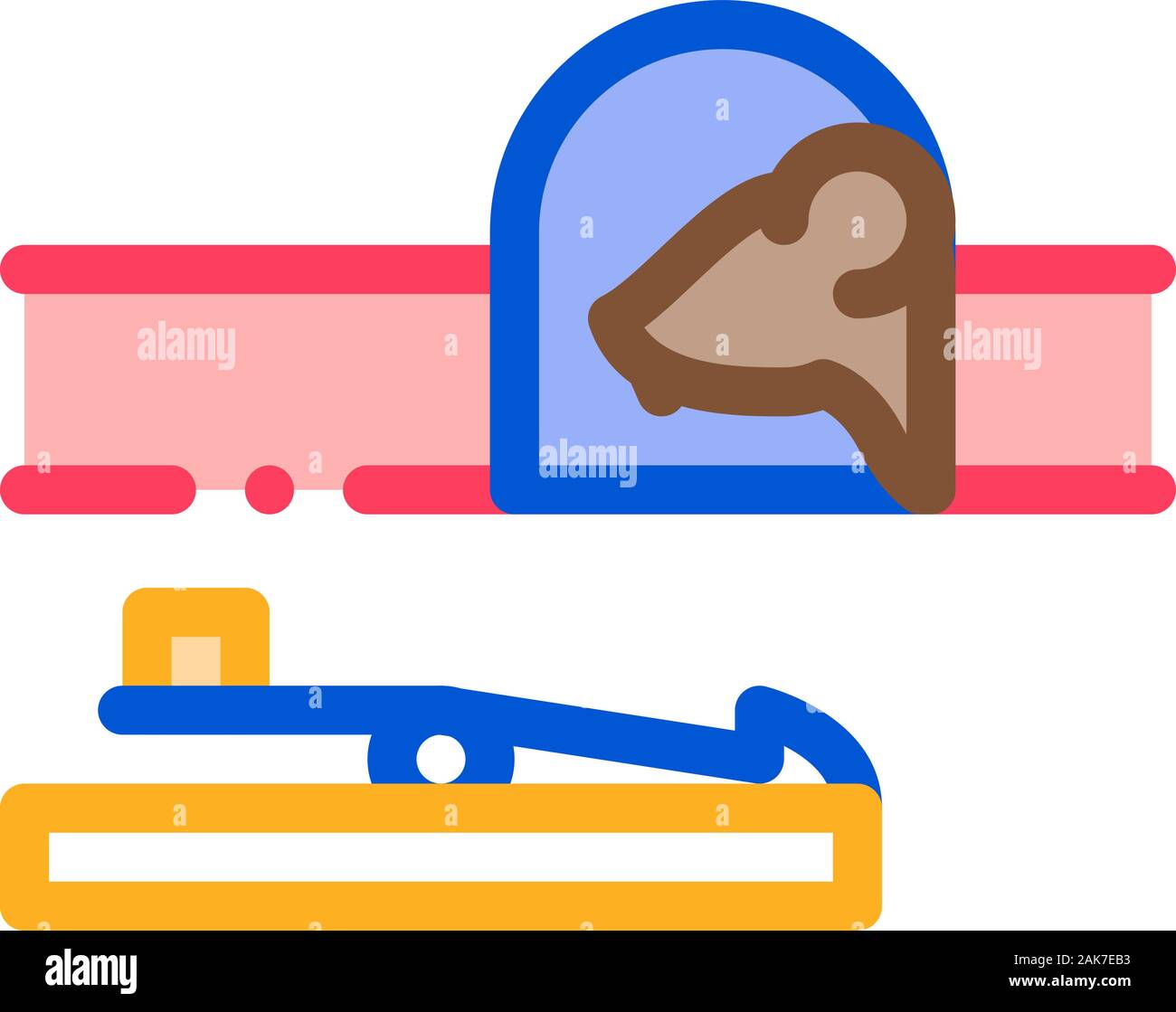Mousetrap Icon Vector Outline Illustration Stock Vector