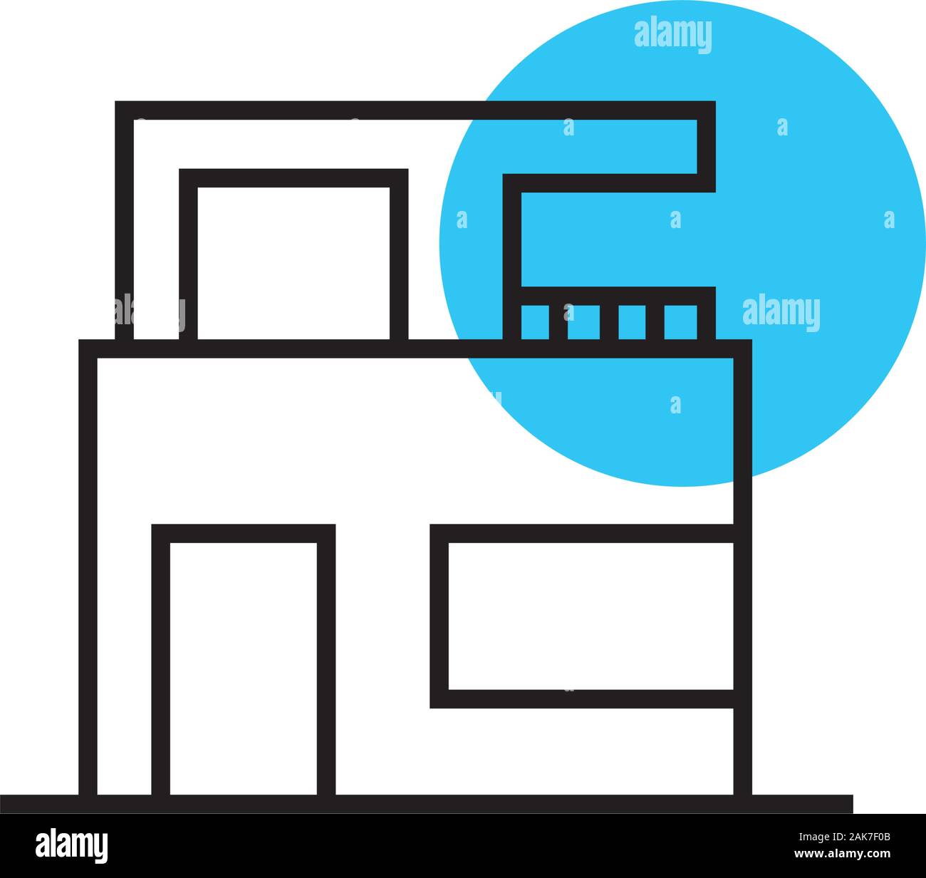 building front facade isolated icon Stock Vector Image & Art - Alamy