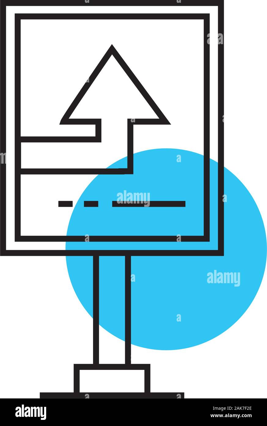 traffic signal with arrow urban isolated icon Stock Vector Image & Art ...