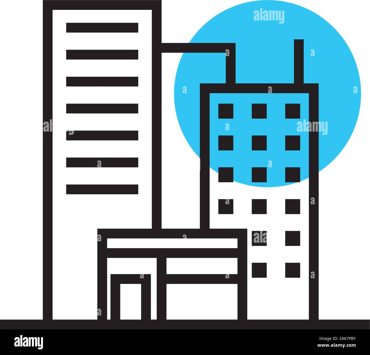 buildings cityscape scene line style icon Stock Vector Image & Art - Alamy