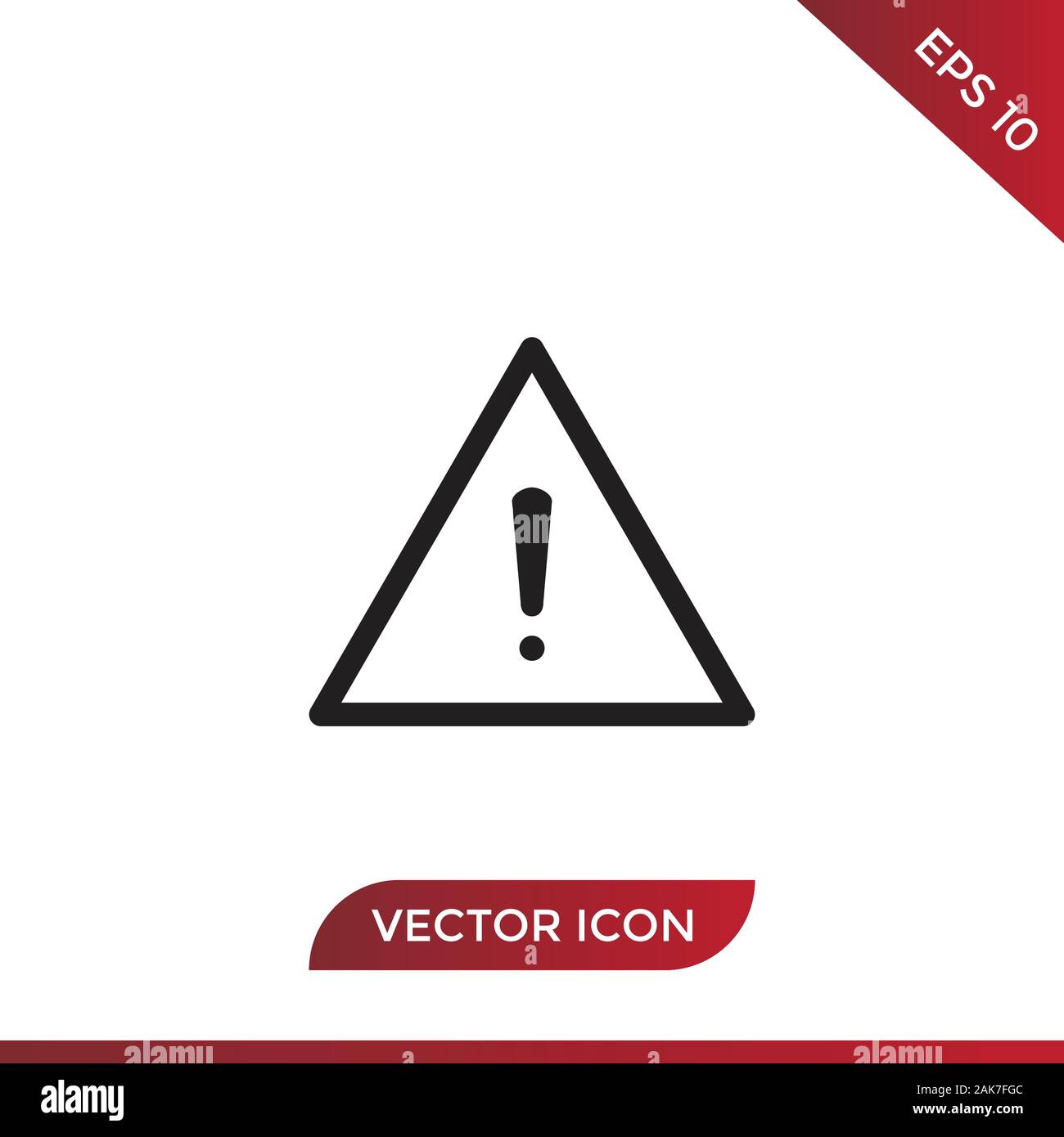 Warning vector icon in modern design style for web site and mobile app Stock Vector