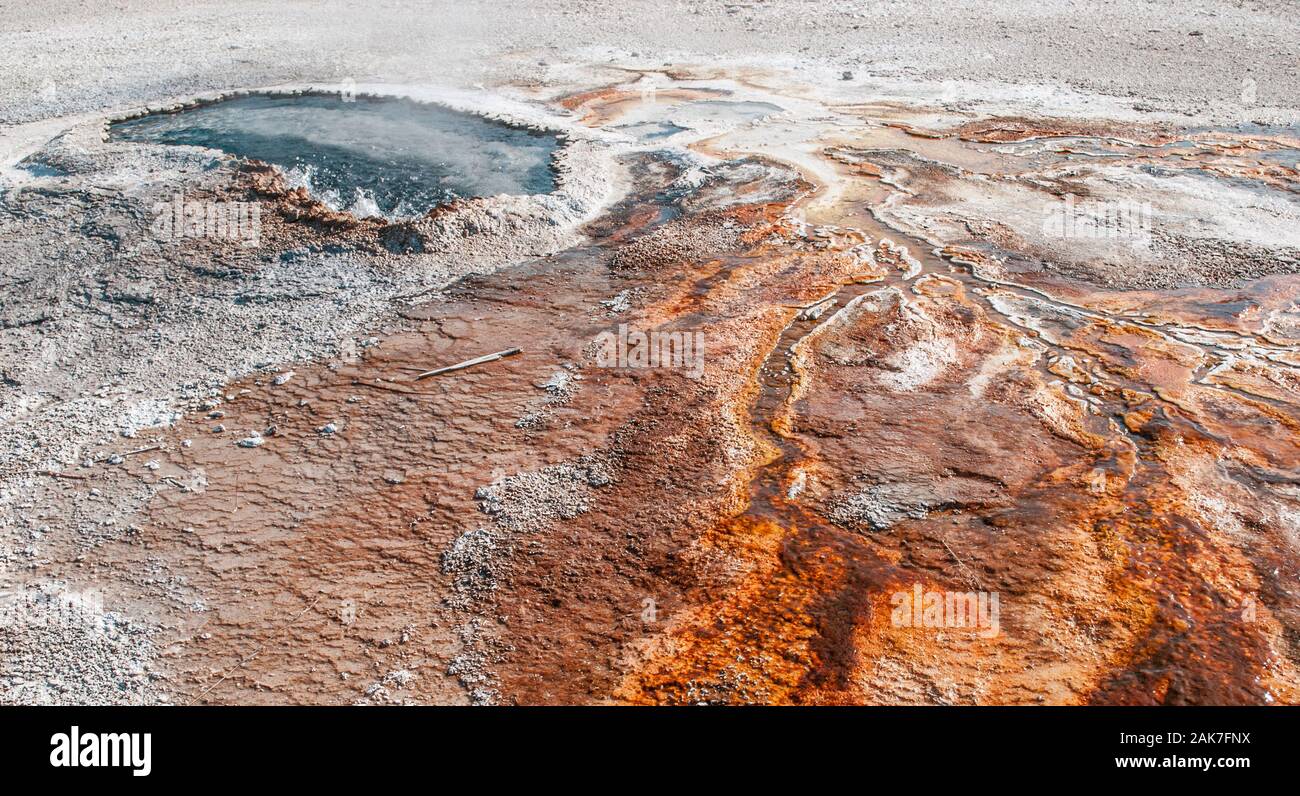 Mineral structures of hot springs, USA Stock Photo Alamy