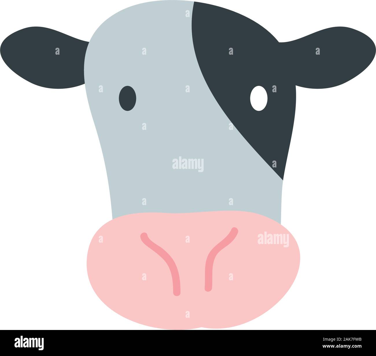 cute cow farm animal character Stock Vector Image & Art - Alamy